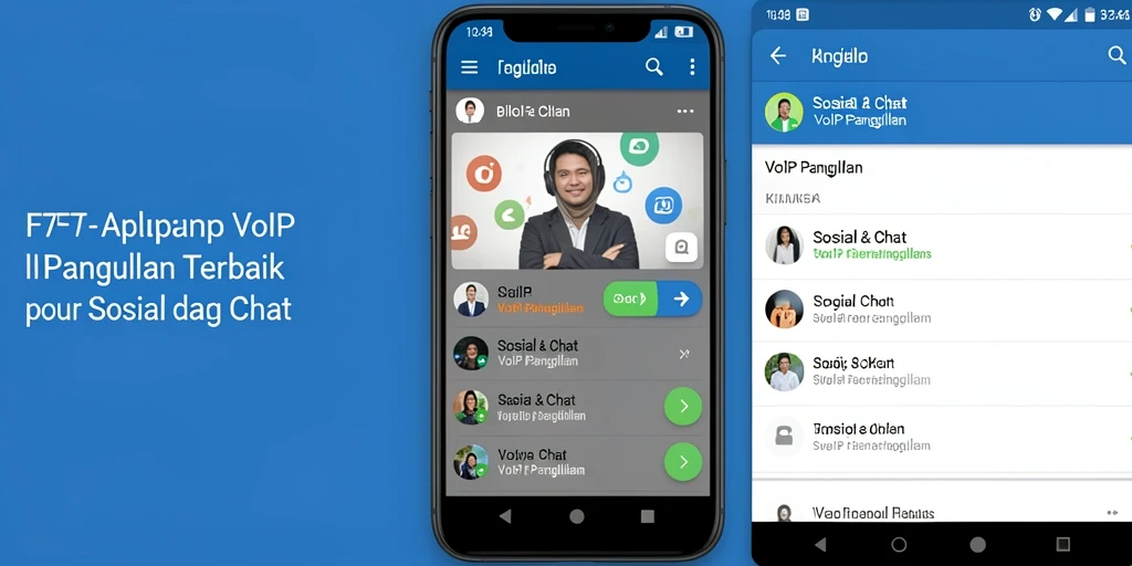 Tampilan antarmuka F7F7 yang user-friendly dan fungsi VoIP Panggilan.