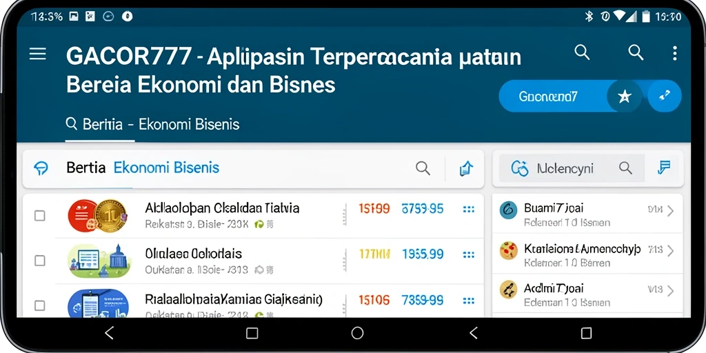 Antarmuka aplikasi GACOR777 yang user-friendly untuk berita ekonomi.