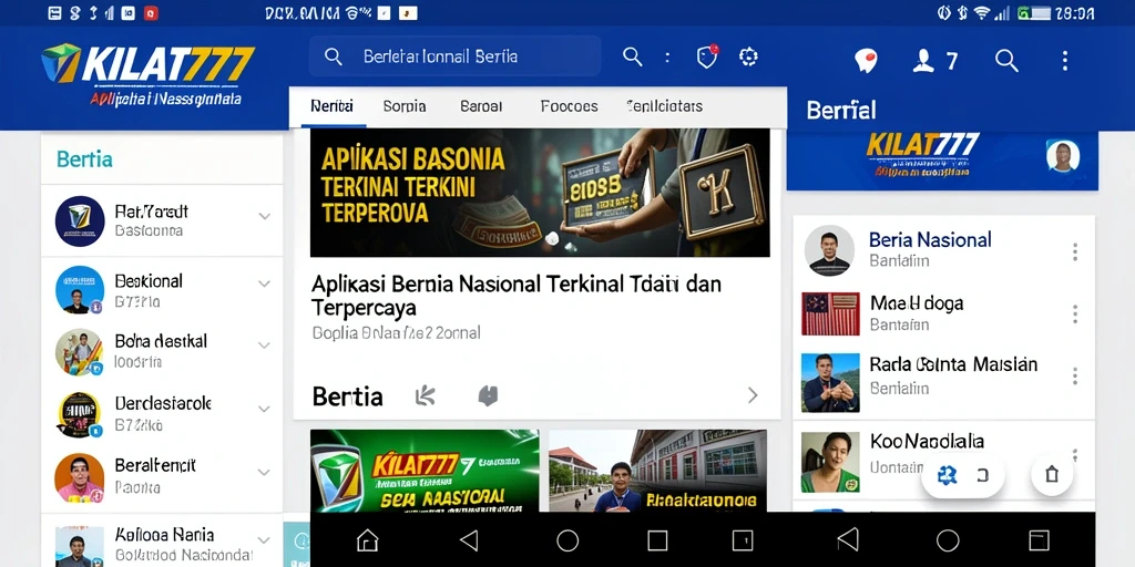 Tampilan antarmuka KILAT777 yang sederhana dan informatif.