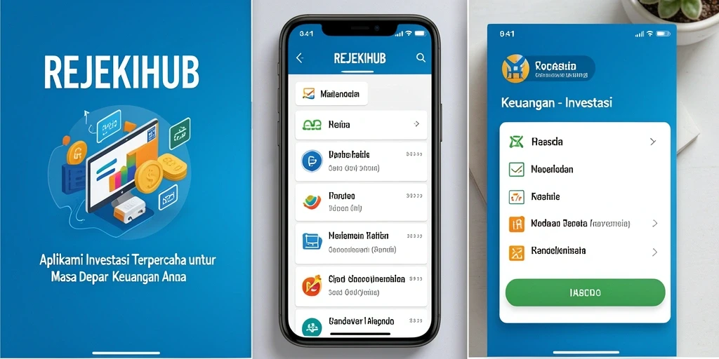 Tampilan antarmuka utama aplikasi REJEKIHUB untuk investasi yang mudah diakses.