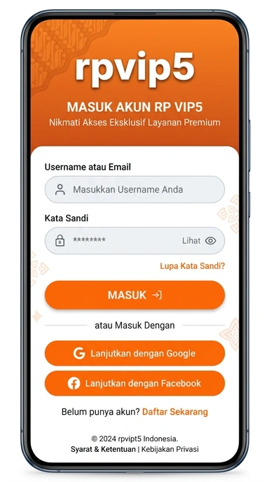 Masuk Akun rpvip5 untuk Pengguna Android